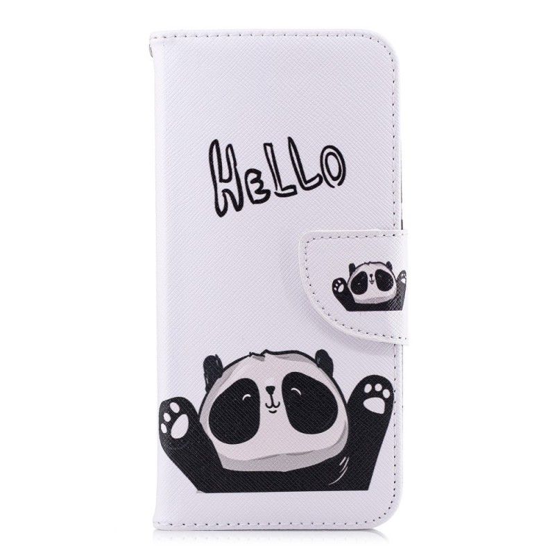 Lederhüllen Honor 10 Panda Drucken Hallo