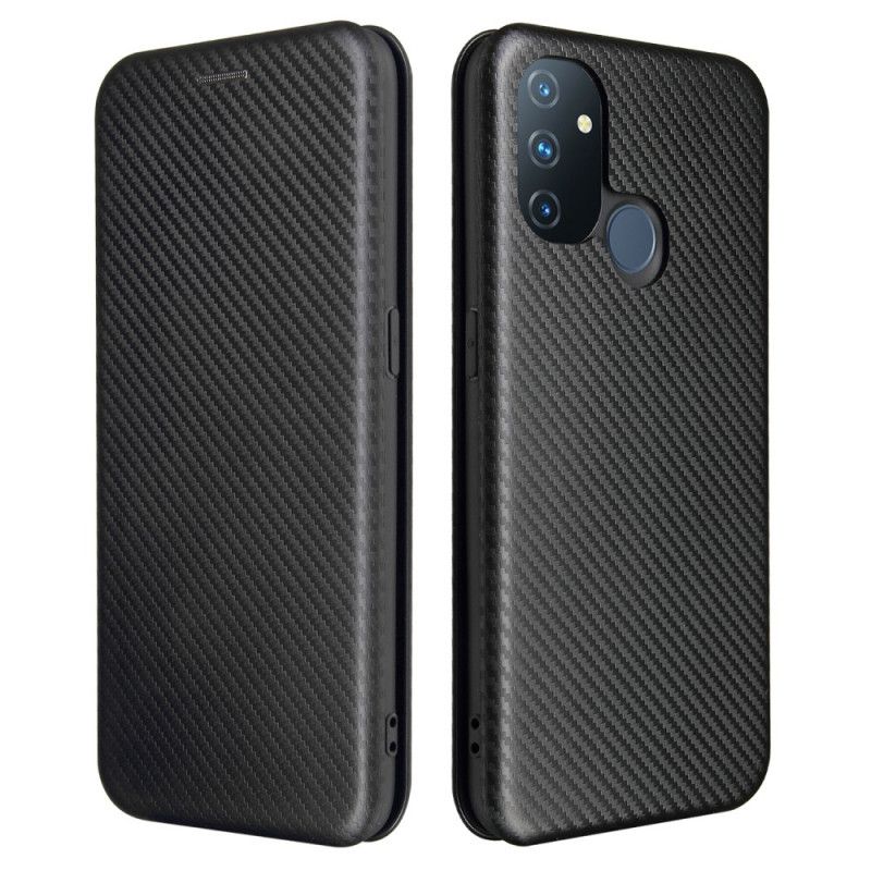 Flip Case OnePlus Nord N100 Schwarz Kohlefaser