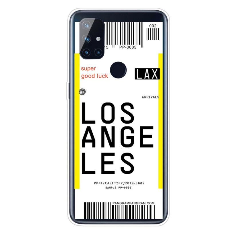 Hülle Für OnePlus Nord N100 Bordkarte Nach Los Angeles