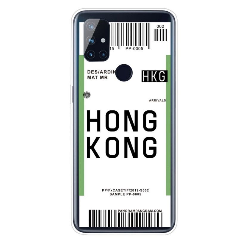 Hülle OnePlus Nord N100 Bordkarte Nach Hongkong