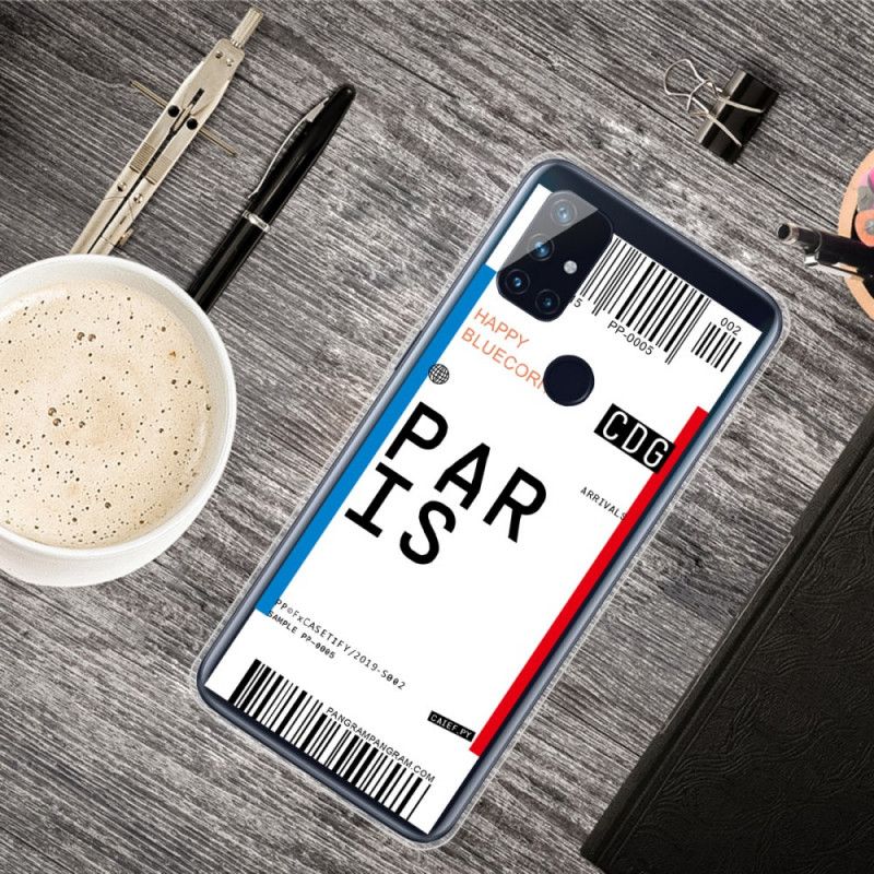 Hülle OnePlus Nord N100 Bordkarte Nach Paris