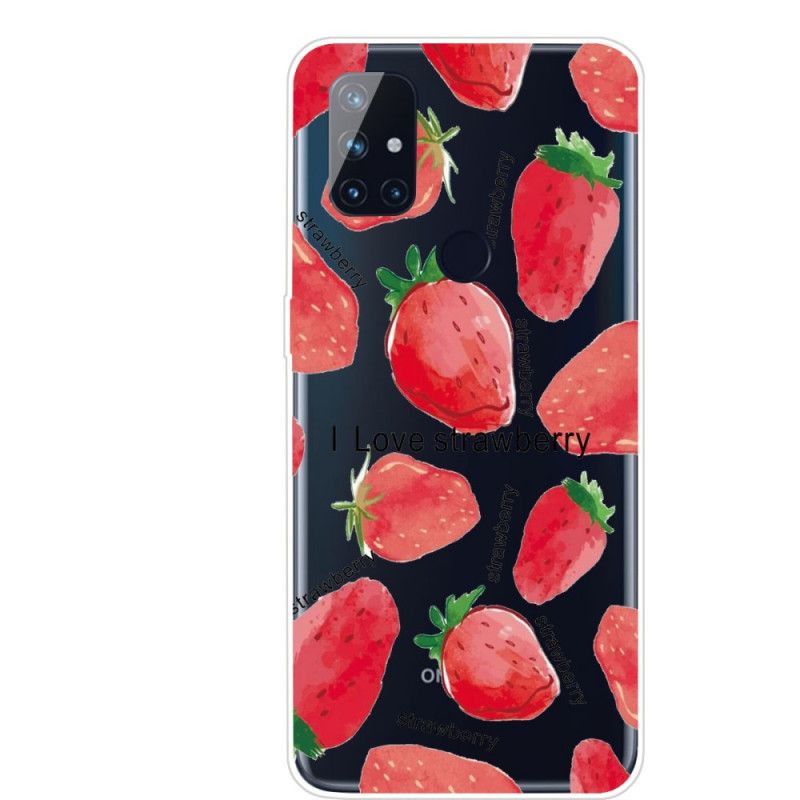 Hülle OnePlus Nord N100 Erdbeeren / Ich Liebe Erdbeeren
