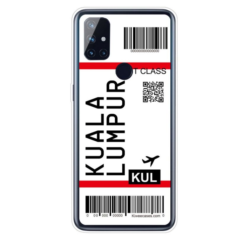 Hülle OnePlus Nord N100 Handyhülle Bordkarte Nach Kuala Lumpur