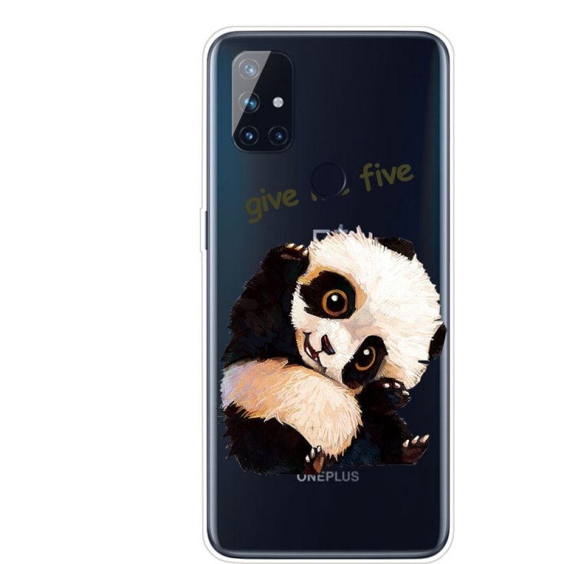 Hülle OnePlus Nord N100 Handyhülle Transparenter Panda. Gib Mir Fünf