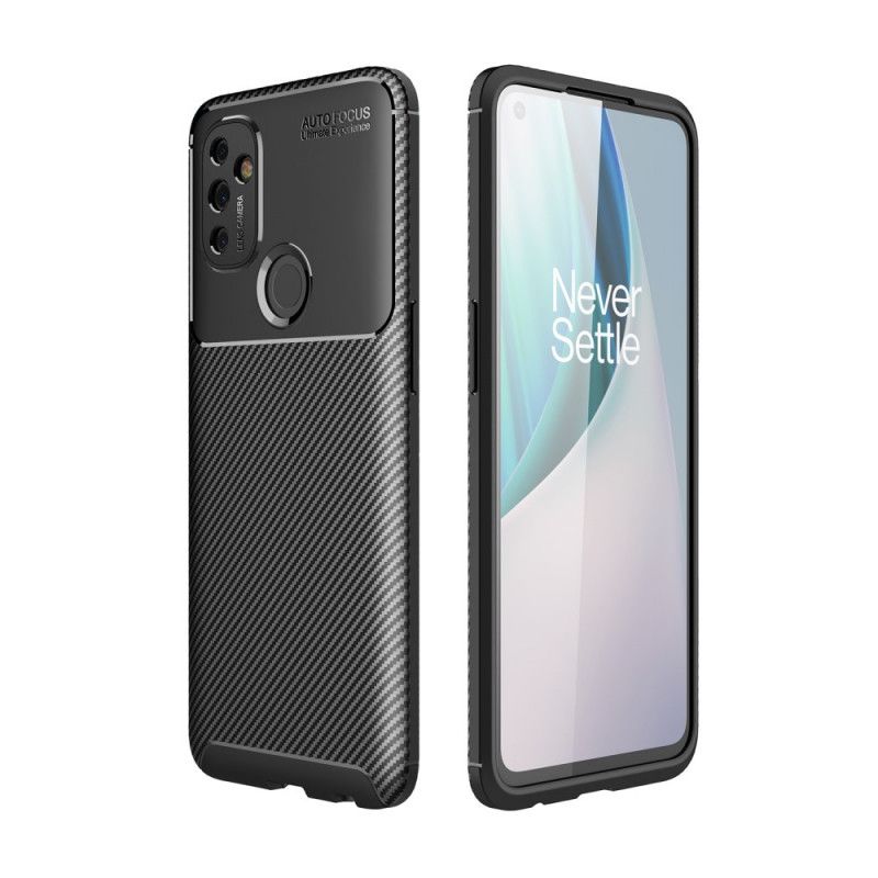 Hülle OnePlus Nord N100 Schwarz Flexible Kohlefaser