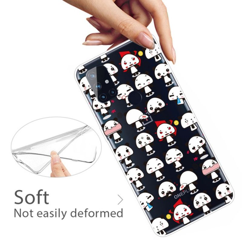 Hülle OnePlus Nord N100 Transparente Lustige Pandas