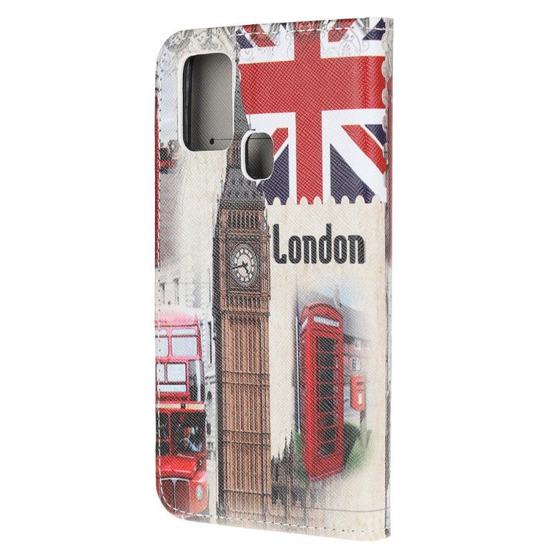 Lederhüllen OnePlus Nord N100 Handyhülle Londoner Leben