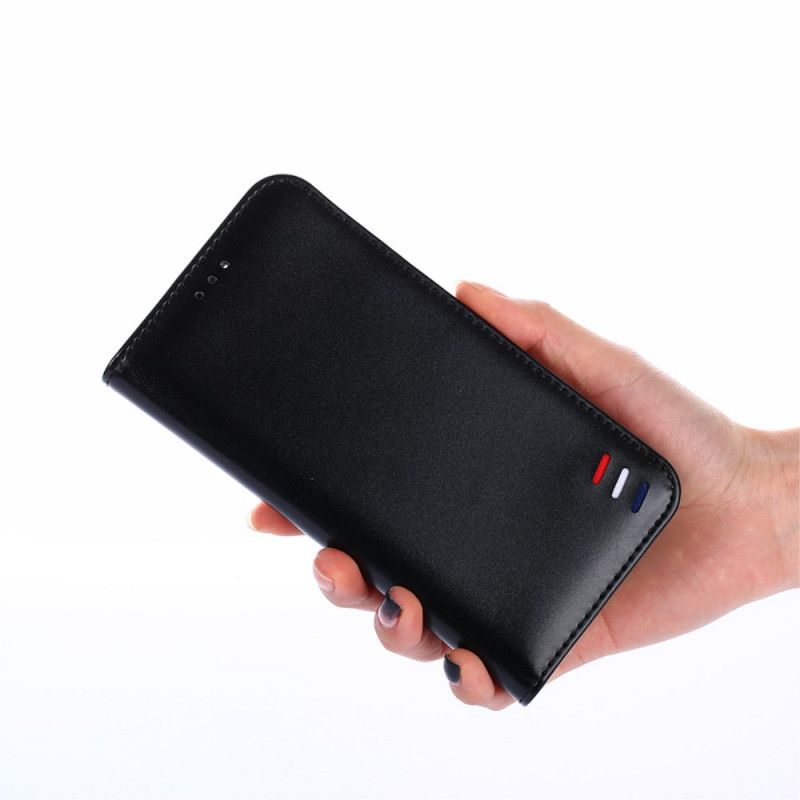 Flip Case Samsung Galaxy S20 FE Schwarz Handyhülle Dreifarbiger Ledereffekt