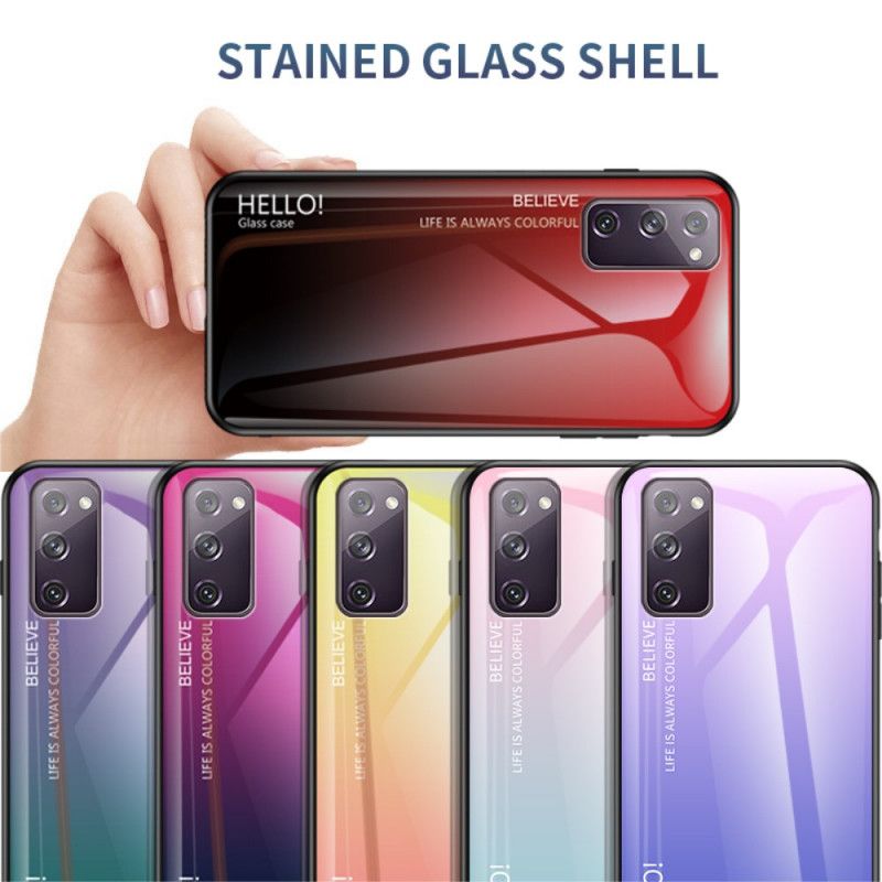 Hülle Für Samsung Galaxy S20 FE Schwarz Hallo Gehärtetes Glas