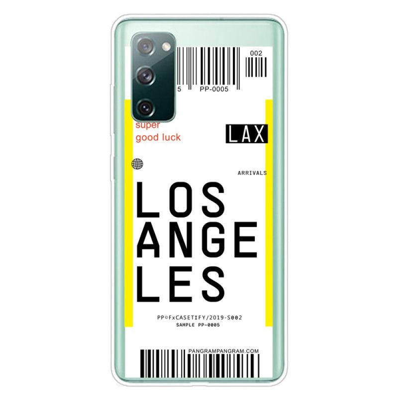 Hülle Samsung Galaxy S20 FE Bordkarte Nach Los Angeles