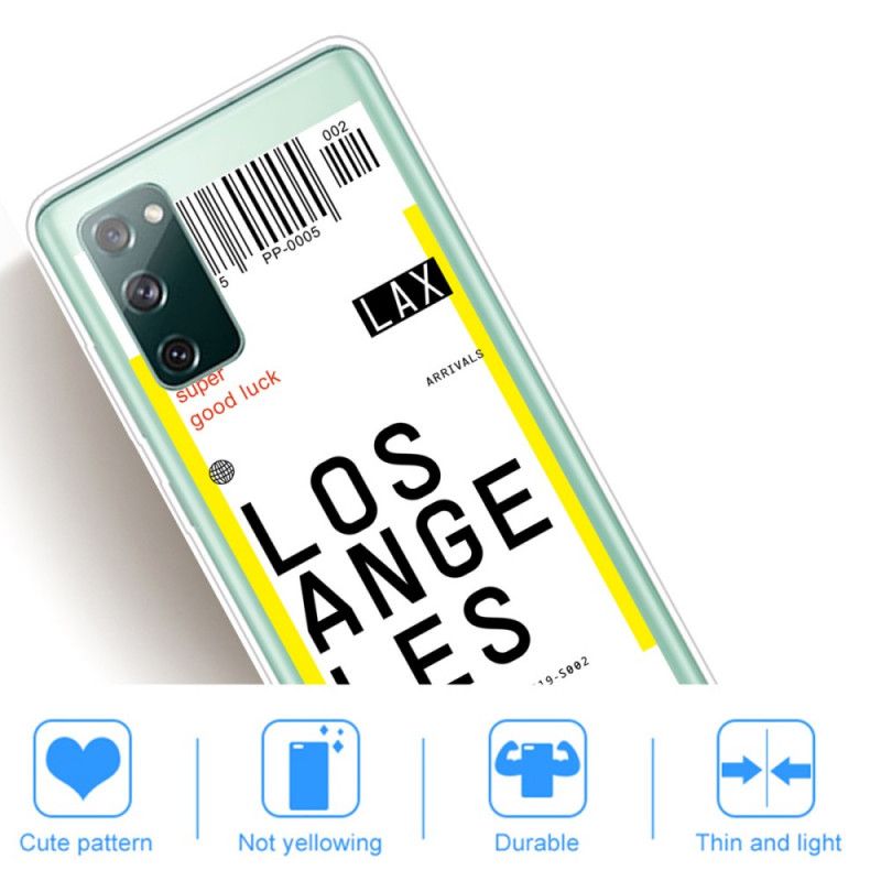 Hülle Samsung Galaxy S20 FE Bordkarte Nach Los Angeles