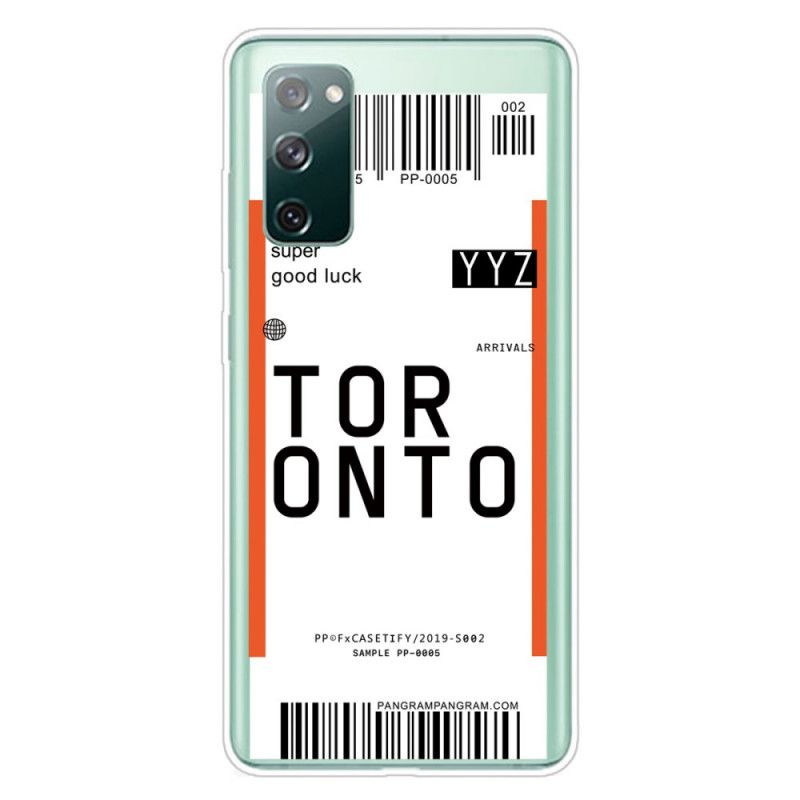 Hülle Samsung Galaxy S20 FE Bordkarte Nach Toronto