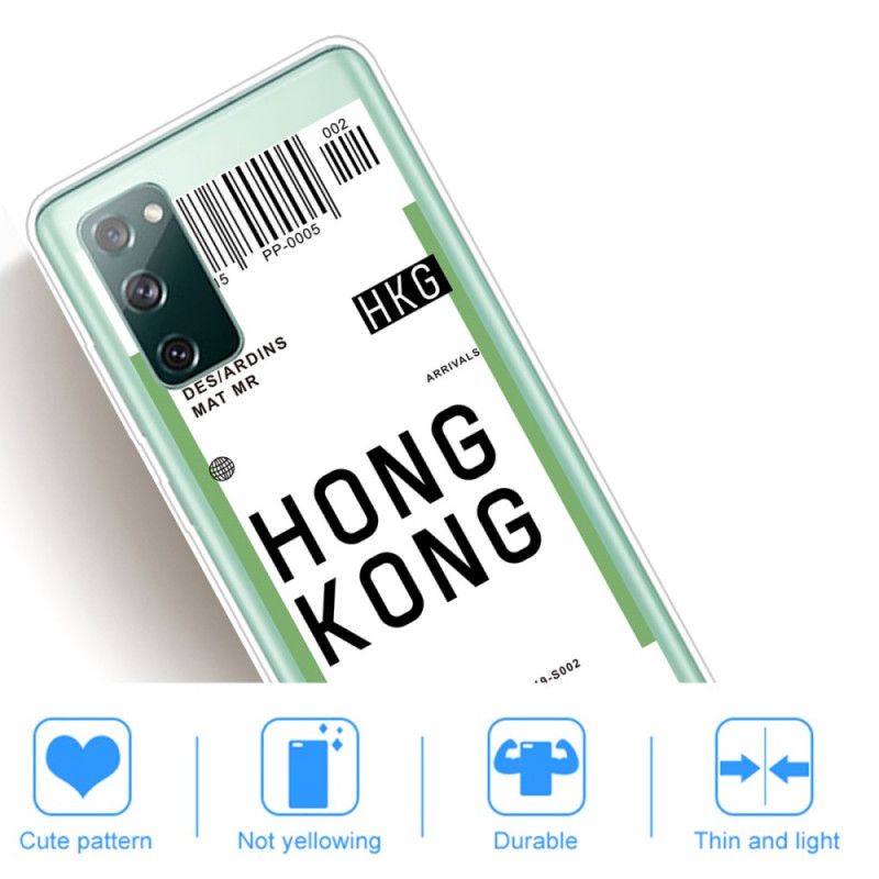 Hülle Samsung Galaxy S20 FE Handyhülle Bordkarte Nach Hongkong