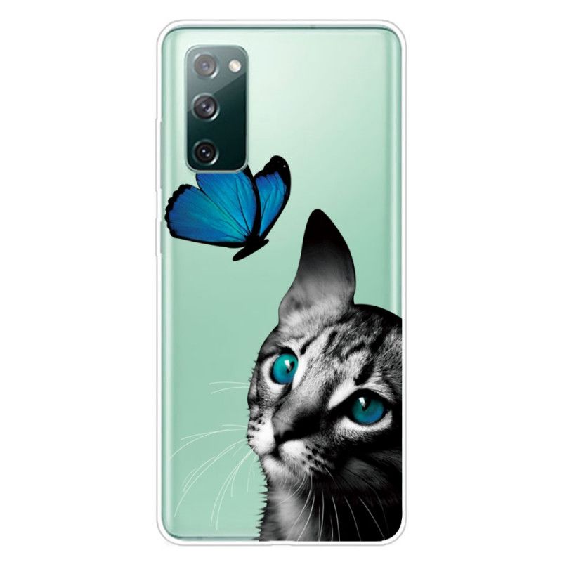 Hülle Samsung Galaxy S20 FE Handyhülle Katze Und Schmetterling