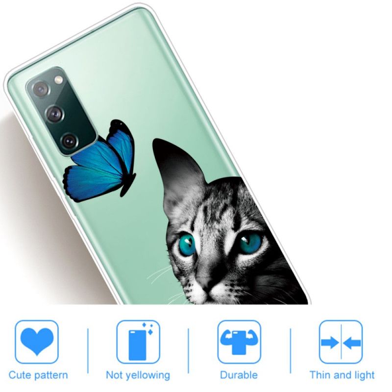 Hülle Samsung Galaxy S20 FE Handyhülle Katze Und Schmetterling