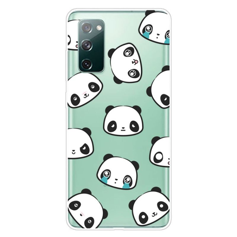 Hülle Samsung Galaxy S20 FE Handyhülle Transparente Sentimentale Pandas