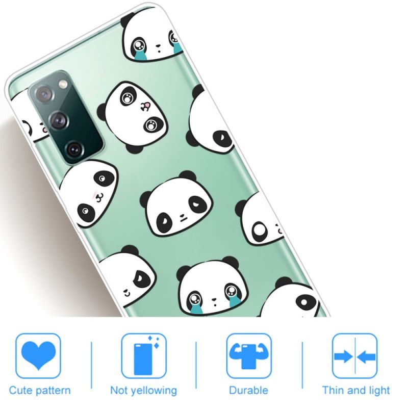 Hülle Samsung Galaxy S20 FE Handyhülle Transparente Sentimentale Pandas