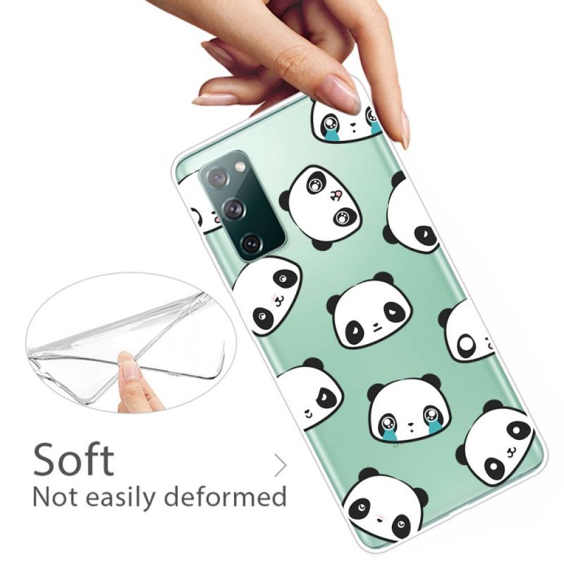 Hülle Samsung Galaxy S20 FE Handyhülle Transparente Sentimentale Pandas