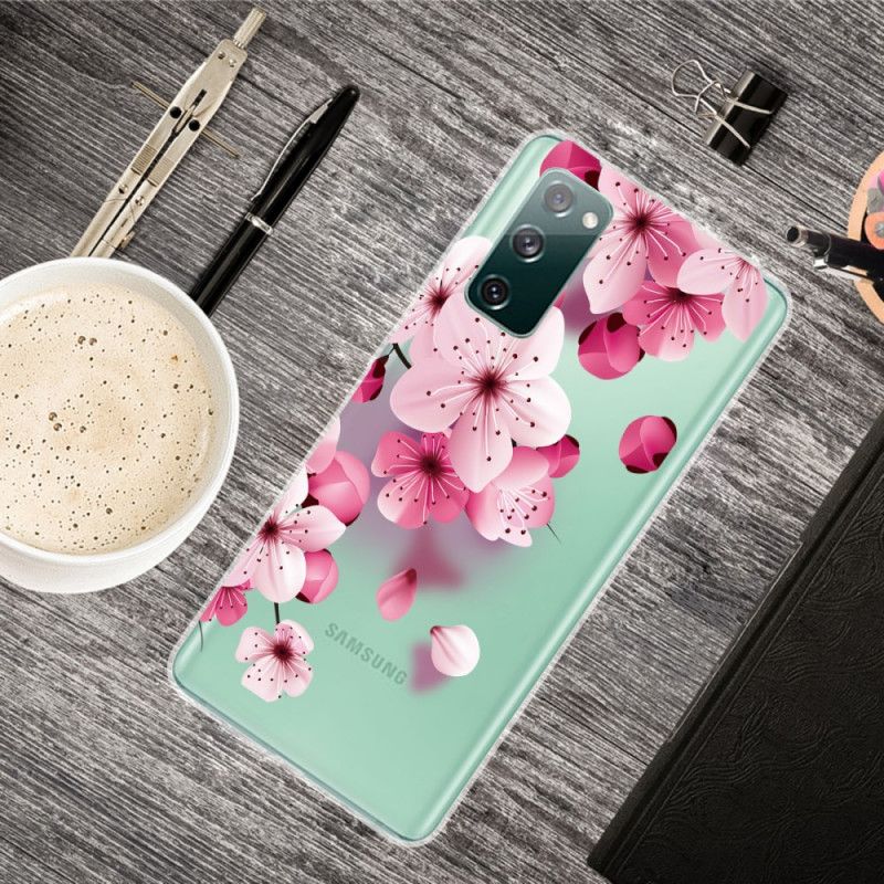 Hülle Samsung Galaxy S20 FE Kleine Rosa Blüten