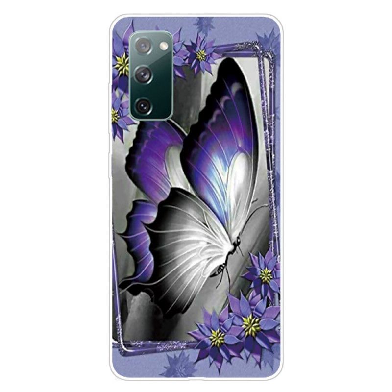 Hülle Samsung Galaxy S20 FE Pink Schmetterlinge Schmetterlinge