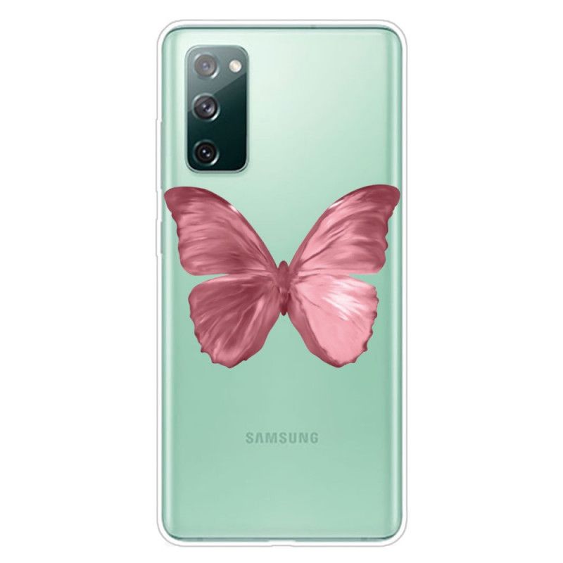 Hülle Samsung Galaxy S20 FE Pink Wilde Schmetterlinge