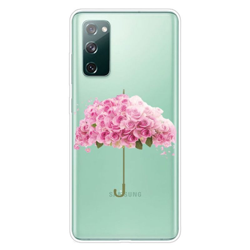 Hülle Samsung Galaxy S20 FE Regenschirm In Rosen