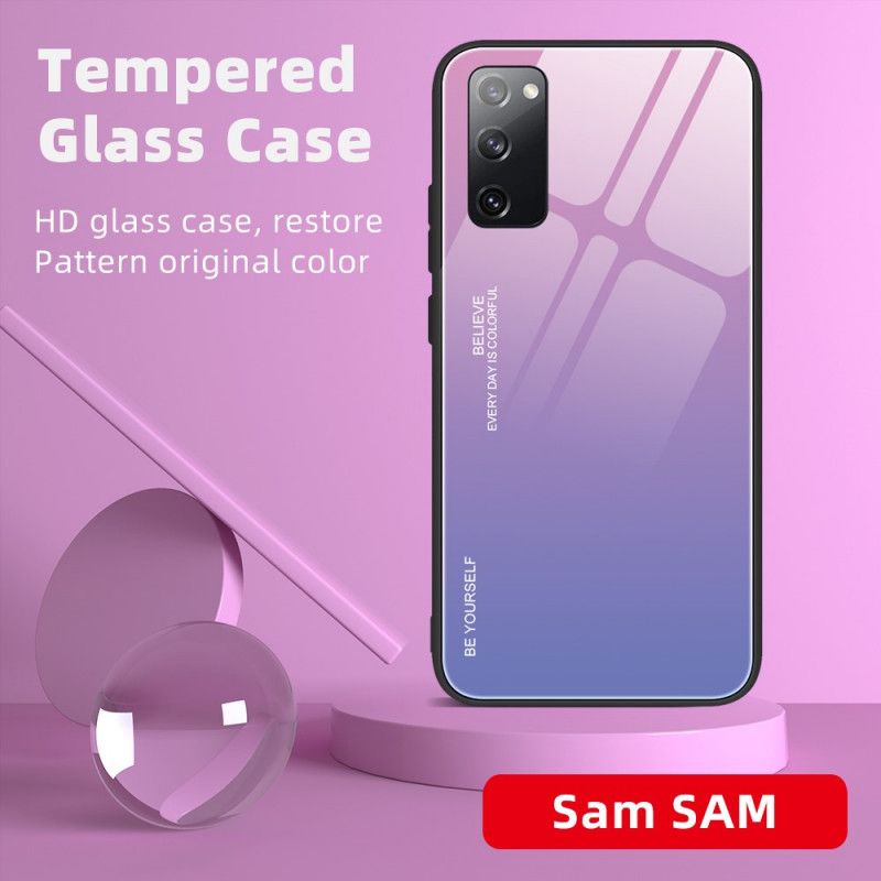 Hülle Samsung Galaxy S20 FE Rot Sei Du Selbst Gehärtetes Glas