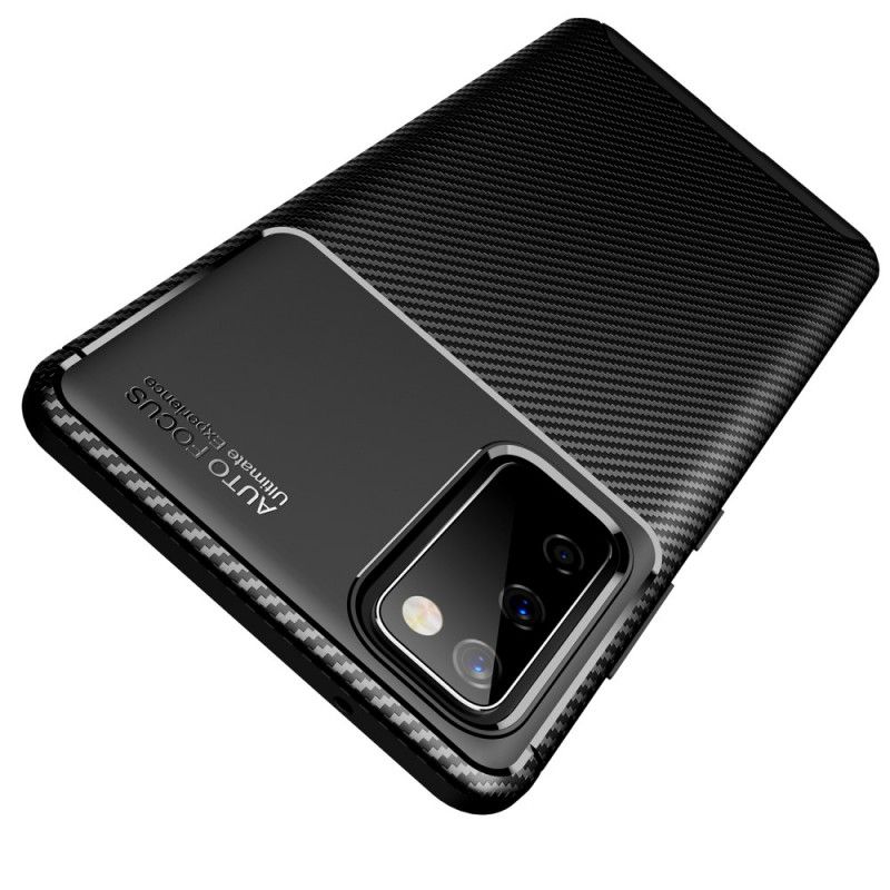 Hülle Samsung Galaxy S20 FE Schwarz Flexible Kohlefasertextur