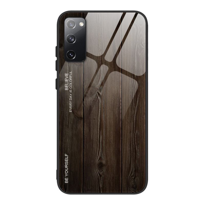 Hülle Samsung Galaxy S20 FE Schwarz Handyhülle Designglas Aus Gehärtetem Holz