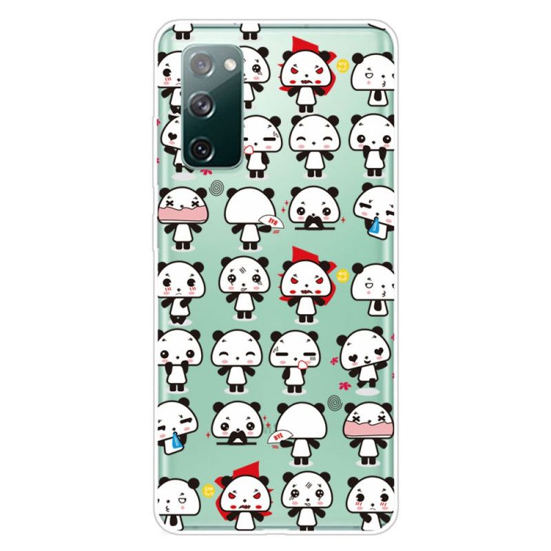 Hülle Samsung Galaxy S20 FE Transparente Lustige Pandas