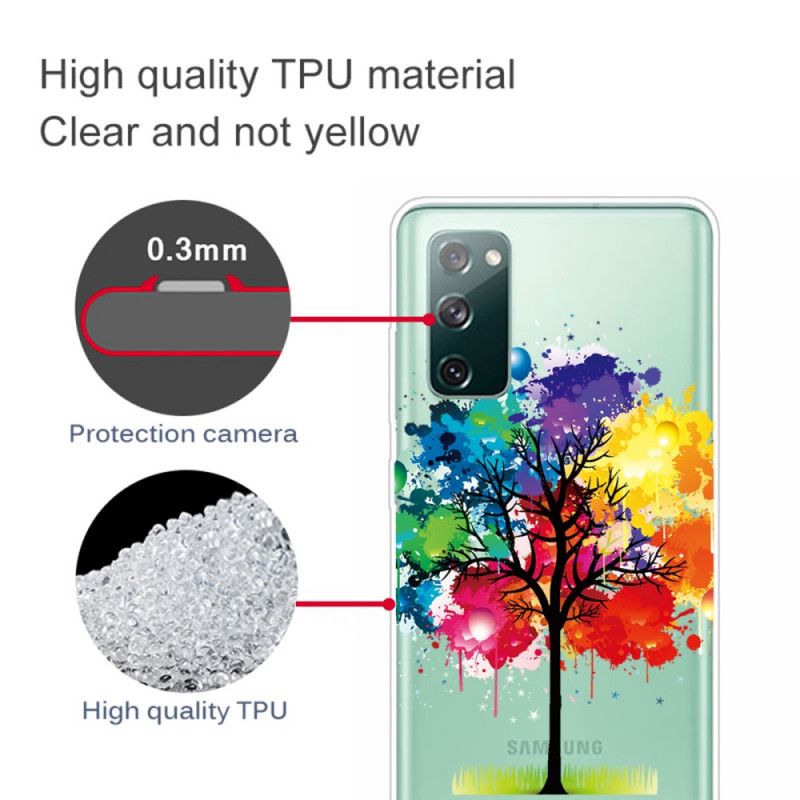 Hülle Samsung Galaxy S20 FE Transparenter Aquarellbaum