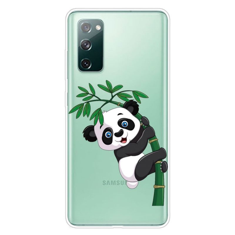 Hülle Samsung Galaxy S20 FE Transparenter Panda Auf Bambus