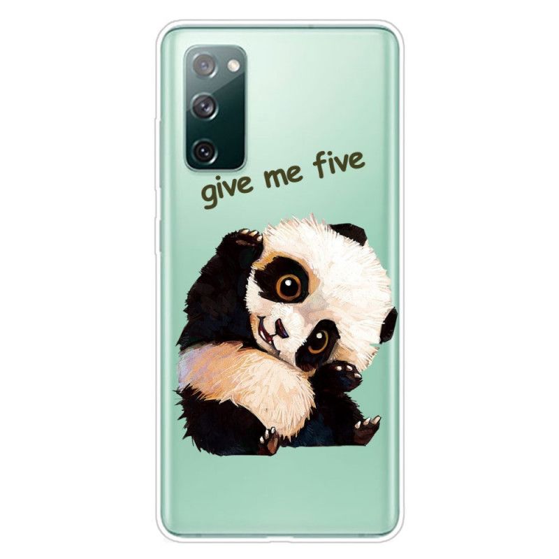 Hülle Samsung Galaxy S20 FE Transparenter Panda. Gib Mir Fünf