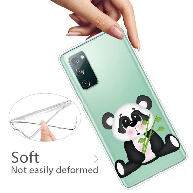 Hülle Samsung Galaxy S20 FE Transparenter Trauriger Panda