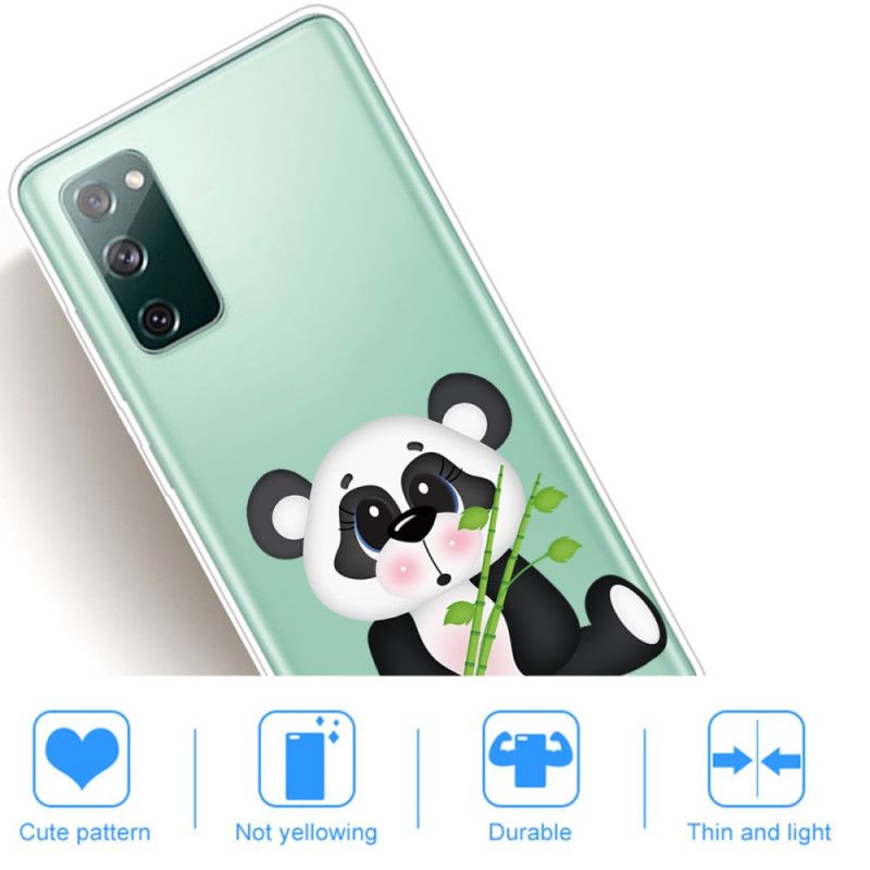 Hülle Samsung Galaxy S20 FE Transparenter Trauriger Panda