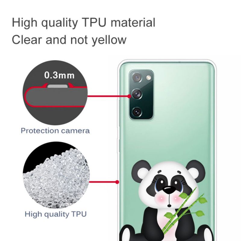 Hülle Samsung Galaxy S20 FE Transparenter Trauriger Panda