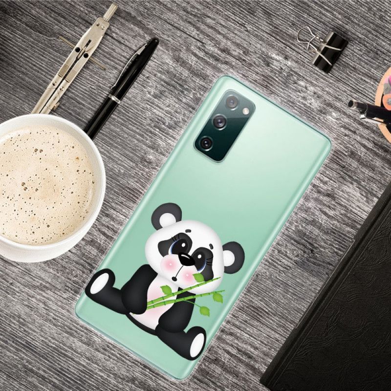 Hülle Samsung Galaxy S20 FE Transparenter Trauriger Panda