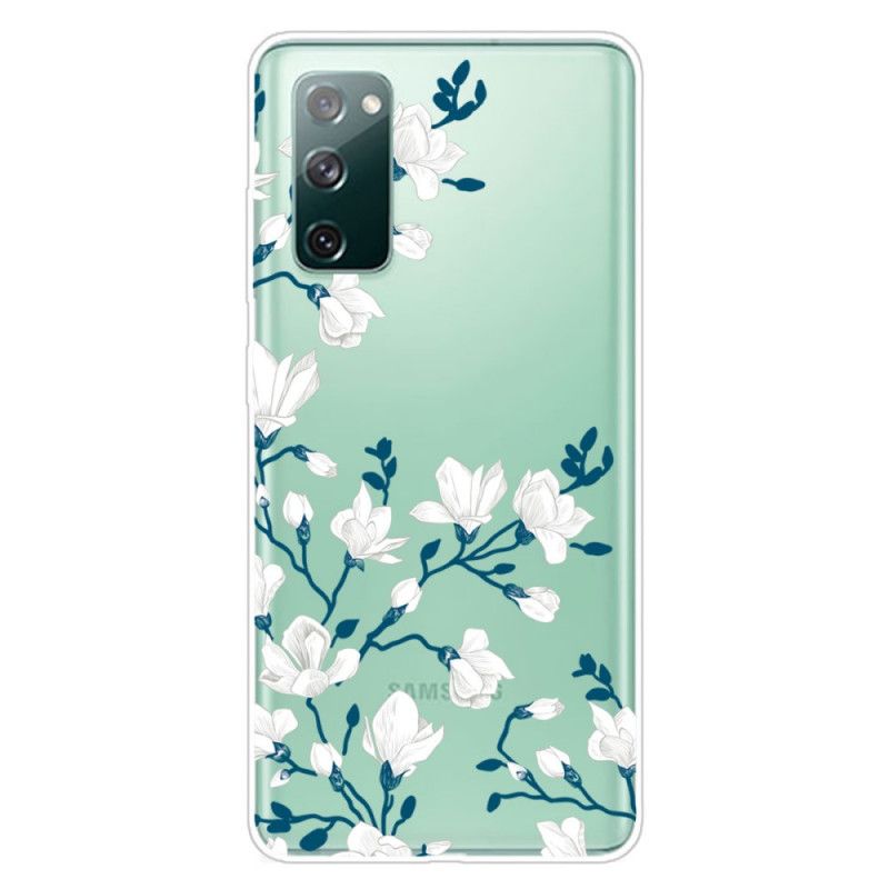 Hülle Samsung Galaxy S20 FE Weiße Blüten