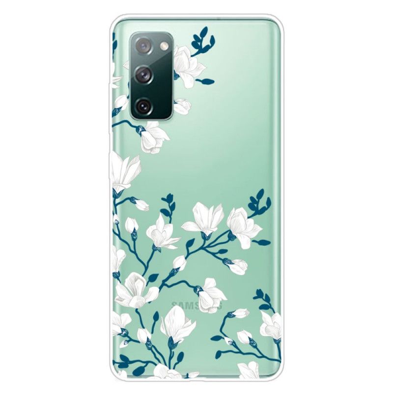 Hülle Samsung Galaxy S20 FE Weiße Blüten