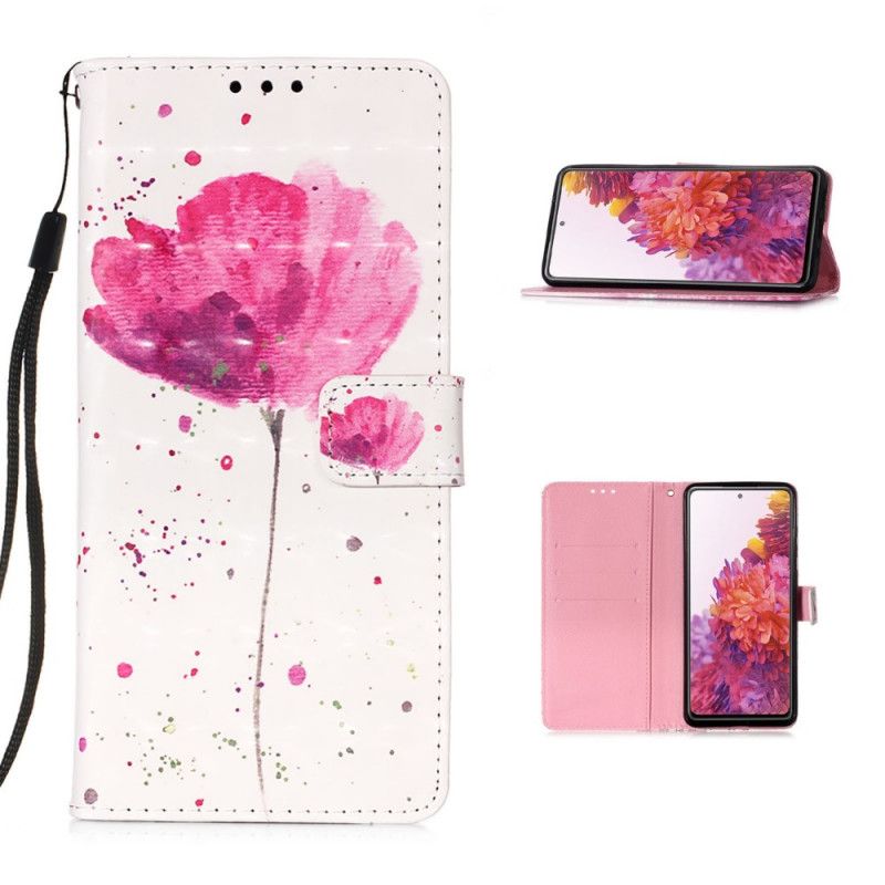 Lederhüllen Für Samsung Galaxy S20 FE Aquarellmohn