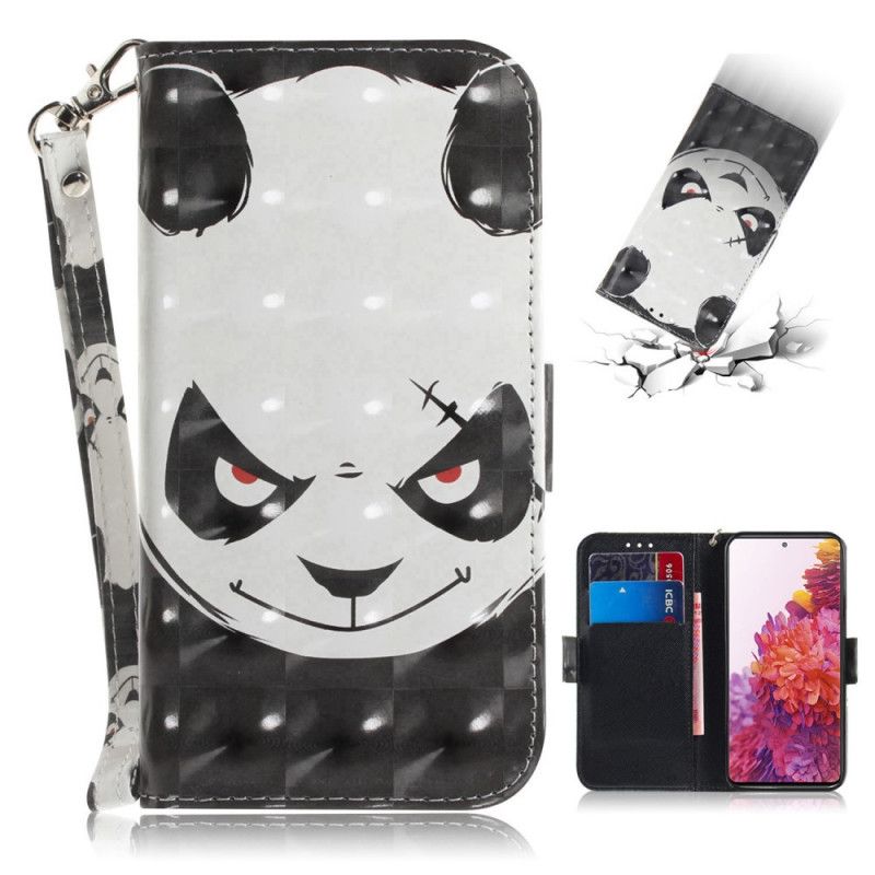 Lederhüllen Für Samsung Galaxy S20 FE Wütender Panda Mit Tanga