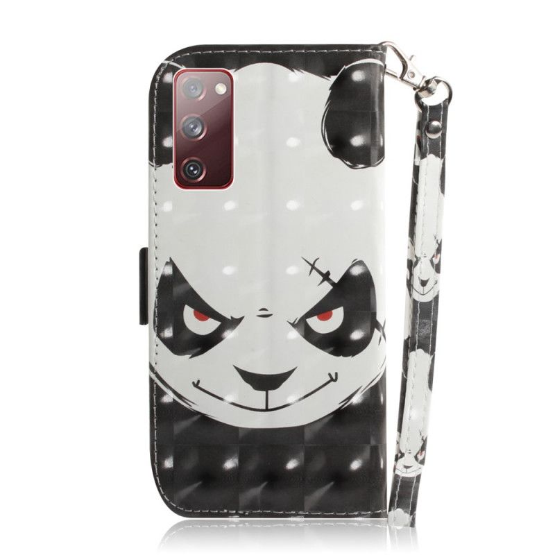 Lederhüllen Für Samsung Galaxy S20 FE Wütender Panda Mit Tanga