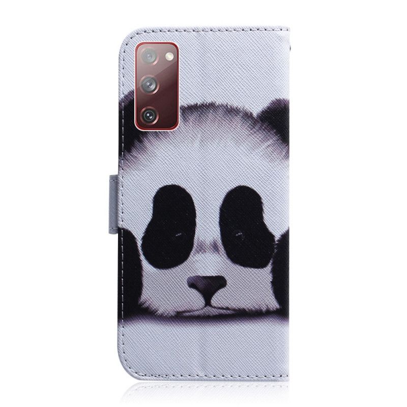 Lederhüllen Samsung Galaxy S20 FE Handyhülle Pandagesicht