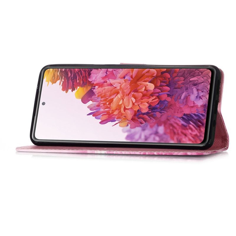 Lederhüllen Samsung Galaxy S20 FE Handyhülle Rote Schmetterlinge