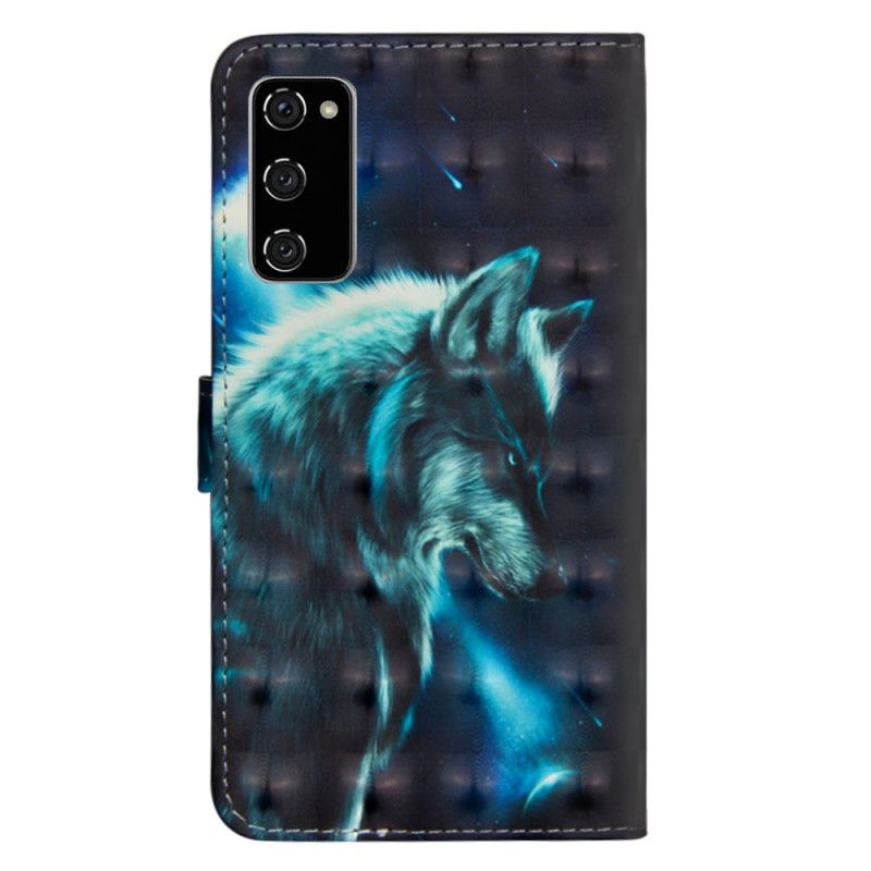 Lederhüllen Samsung Galaxy S20 FE Majestätischer Wolf