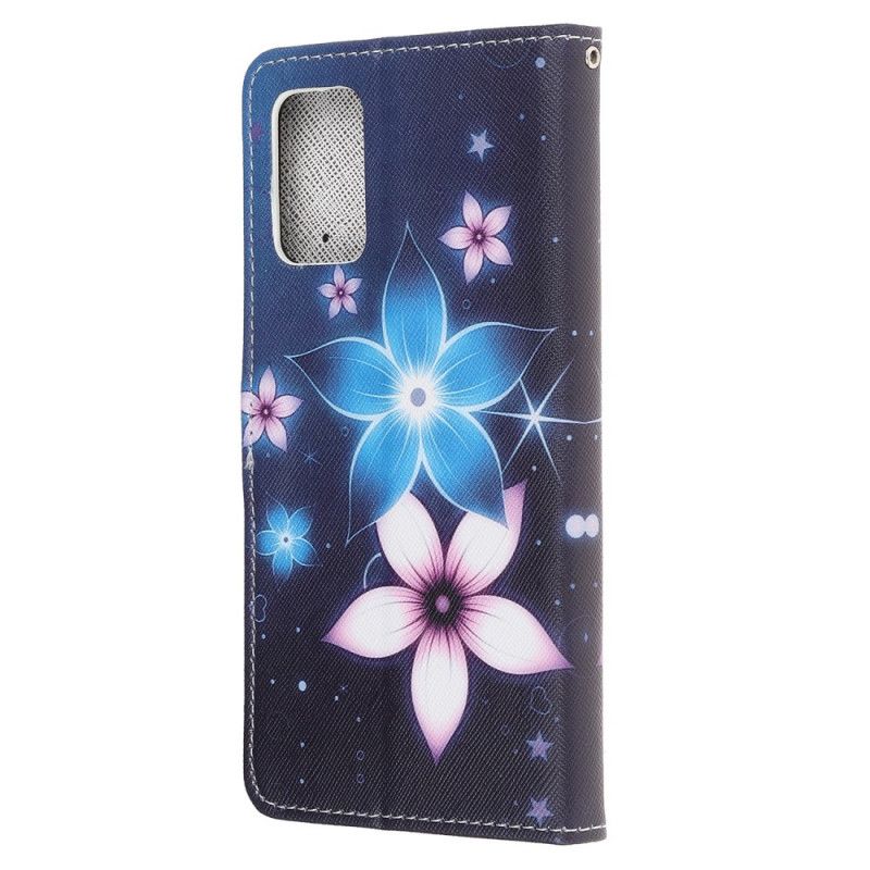 Lederhüllen Samsung Galaxy S20 FE Mondblumen Mit Tanga