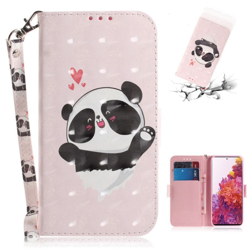 Lederhüllen Samsung Galaxy S20 FE Panda Liebe Mit Tanga