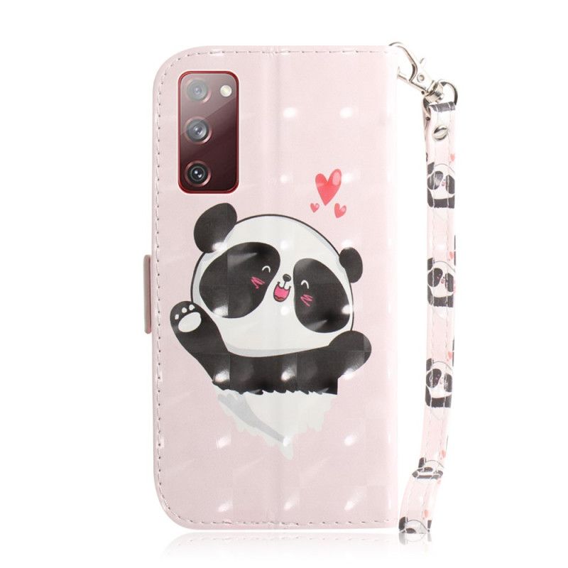 Lederhüllen Samsung Galaxy S20 FE Panda Liebe Mit Tanga