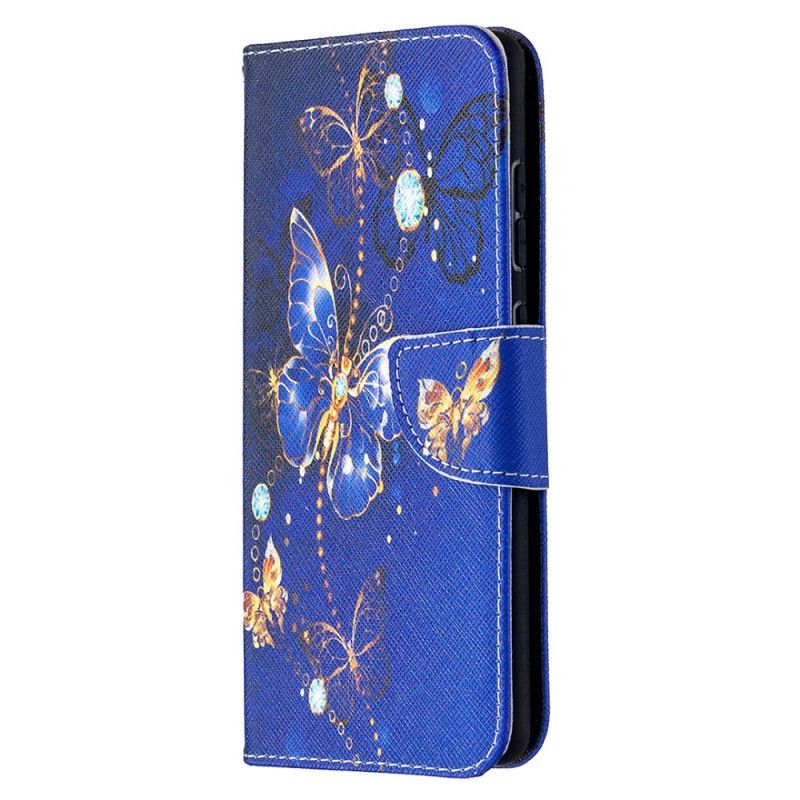 Lederhüllen Samsung Galaxy S20 FE Schwarz Könige Schmetterlinge