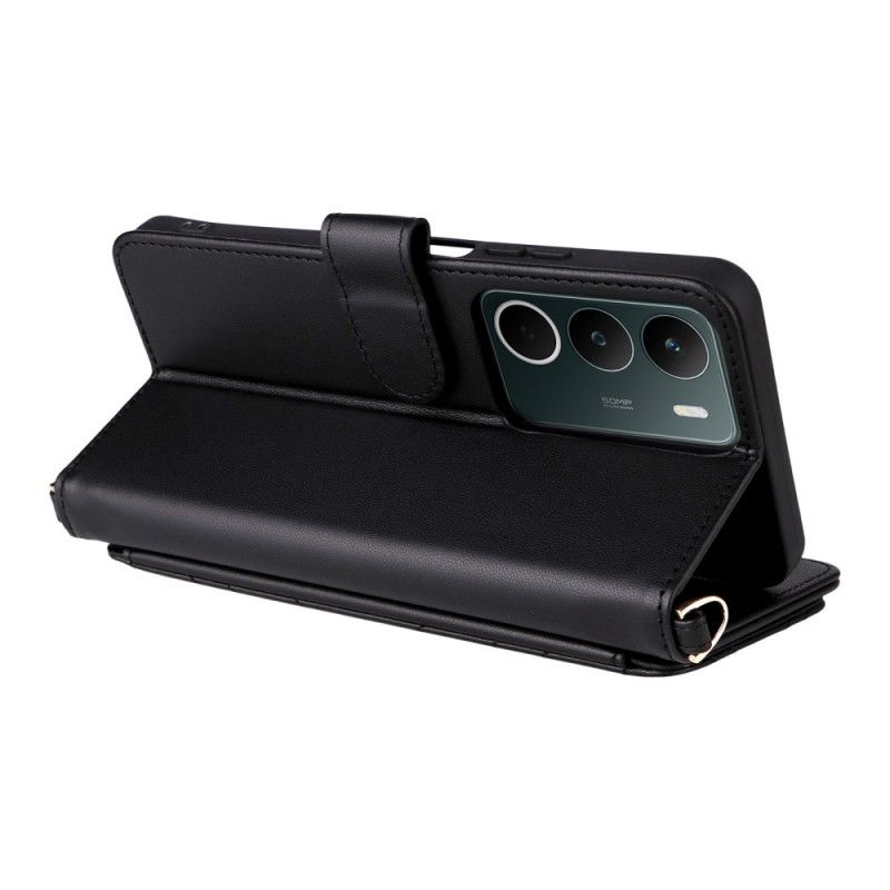 Lederhüllen Realme C71 Gesteppt Mit Schulter- Und Handgelenkschlaufe